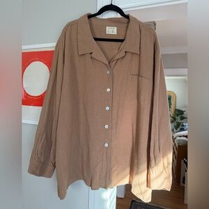 Boheme Goods Tan Oxford Linen Shirt